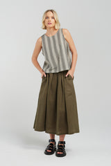 POET SKIRT | KHAKI