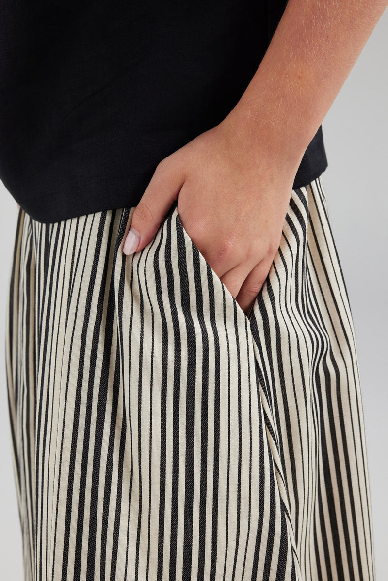 POET SKIRT | BLACK STRIPE