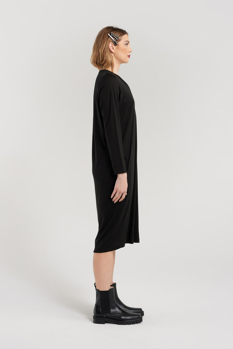 PROSPER DRESS | BLACK MERINO