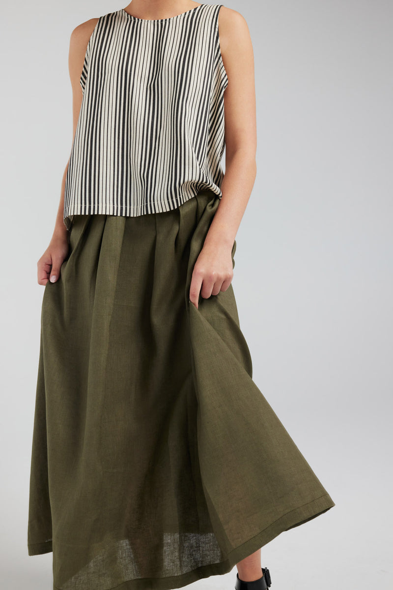 POET SKIRT | KHAKI