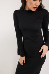 OPAL DRESS | BLACK MERINO