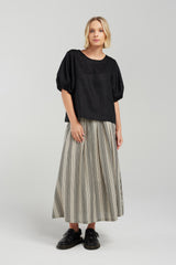 POET SKIRT | BLACK STRIPE