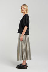 POET SKIRT | BLACK STRIPE