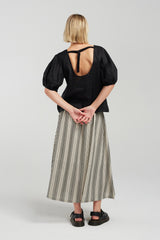 POET SKIRT | BLACK STRIPE