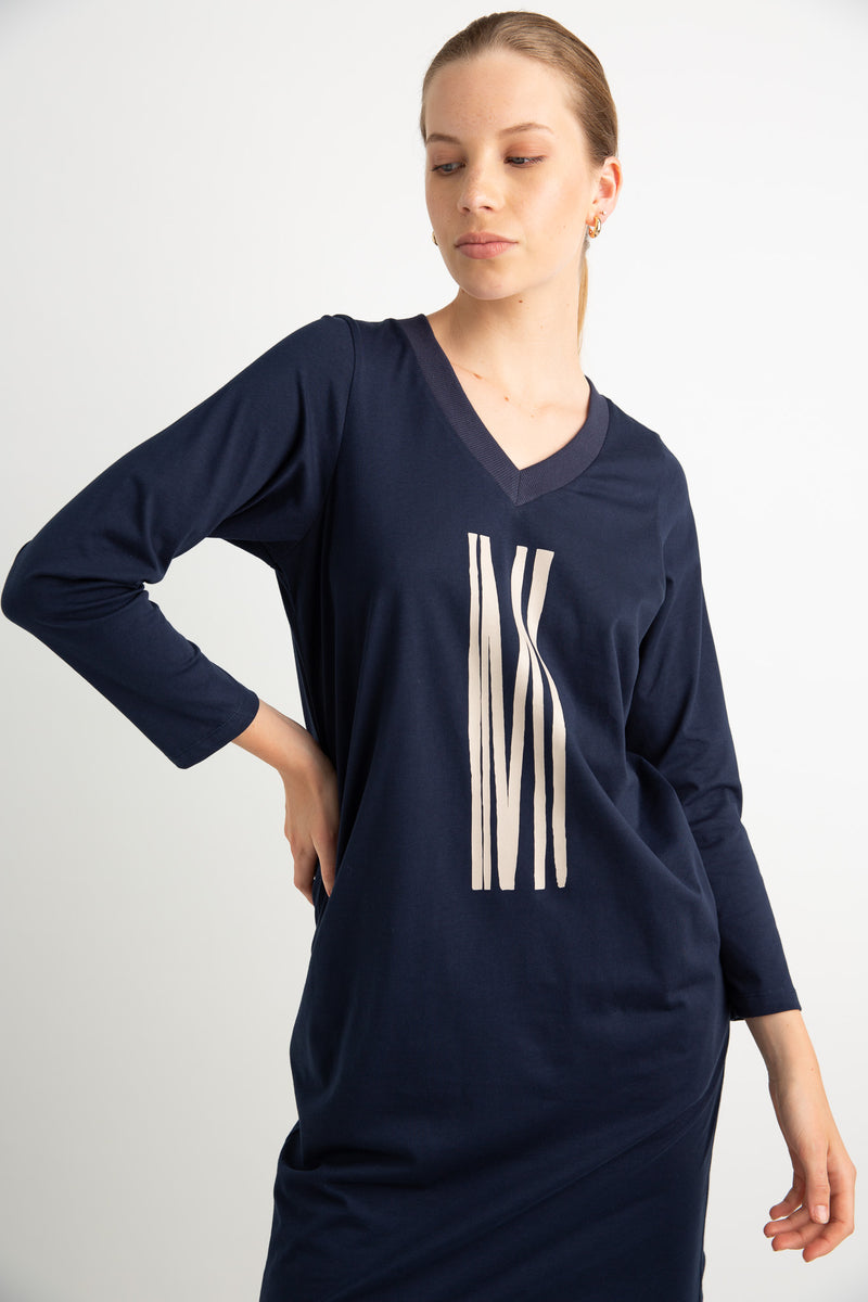 PROSPER DRESS | NAVY ILK
