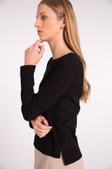 SPLIT ENDS LS | BLACK