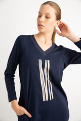 PROSPER DRESS | NAVY ILK