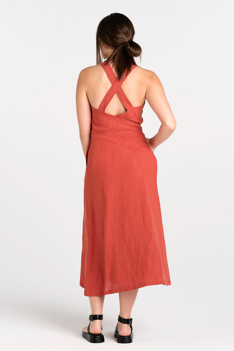 IMMERSE DRESS | BURNT ORANGE